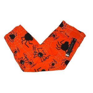 Buskins Leggings Spider Medium Orange Halloween CAPRI length